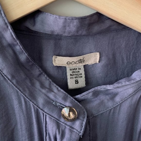 ECOTE Lavender Blue Silky Blouse (S) - Picture 2 of 3